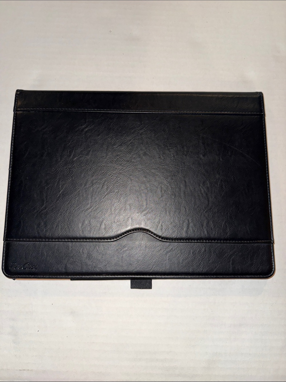 Black Leather Tablet Folio Case - Slim Protective Sleeve 1st generation iPad